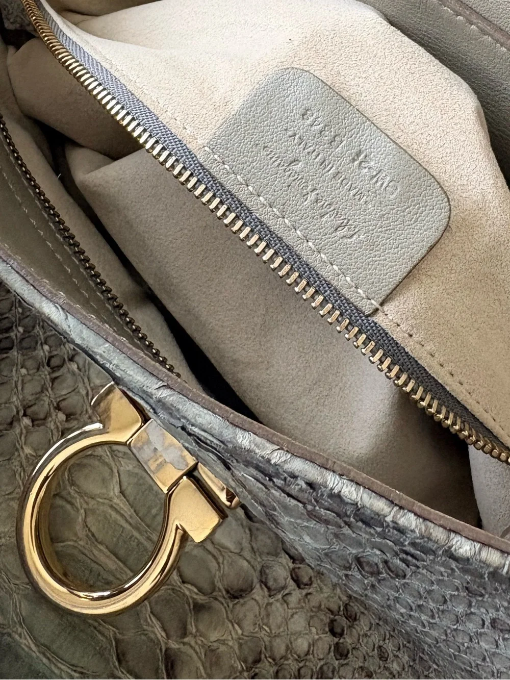Salvatore Ferragamo Sofia Python Satchel